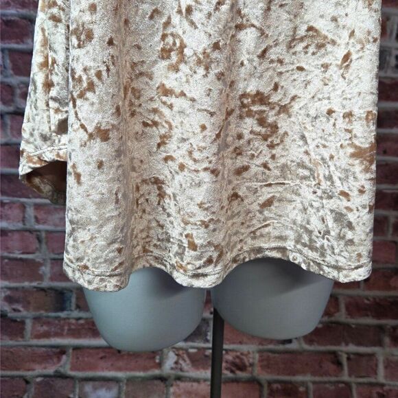 Taylor & Sage Velvet Feel Lace Trim Mock Neck Sleeveless Top – Size XS Brown - Picture 3 of 6